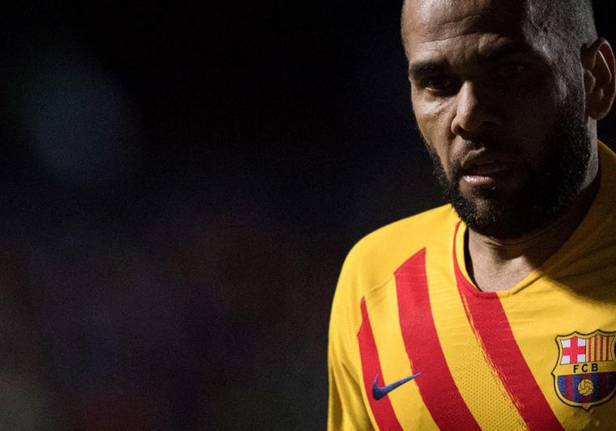 El ex futbolista del FC Barcelona, Dani Alves, durante un partido