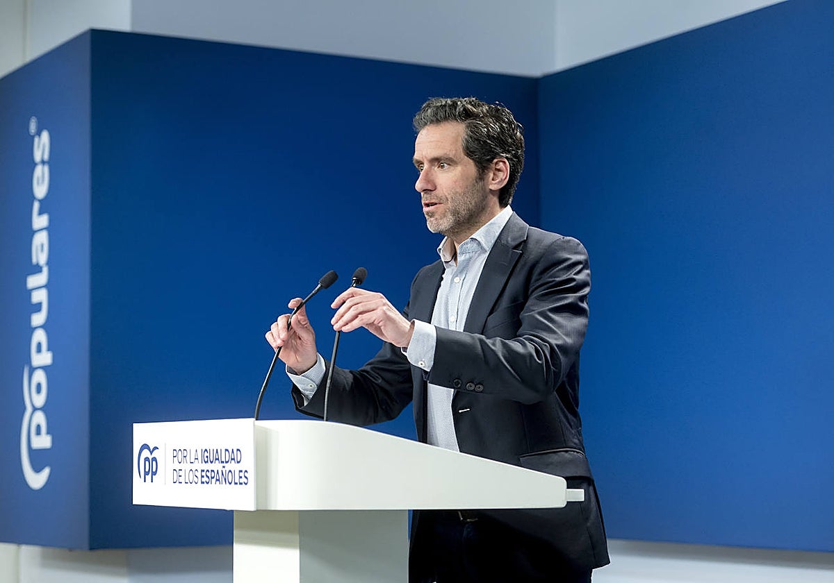 El portavoz del PP, Borja Sémper, tras la reunión del Comité de Dirección de los populares