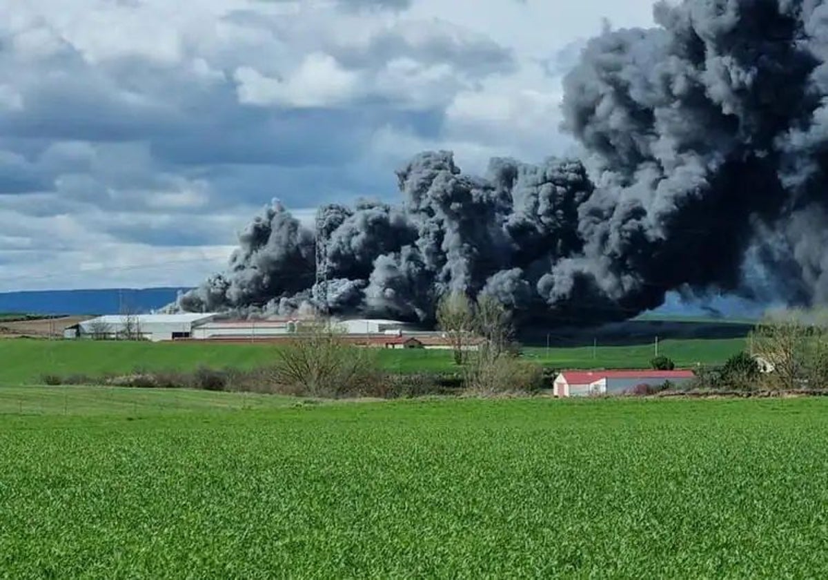 Incendio en una Granja de Briviesca