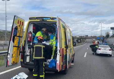 Tres heridos en un accidente en la M-50 en pleno inicio de la operación salida de la Semana Santa