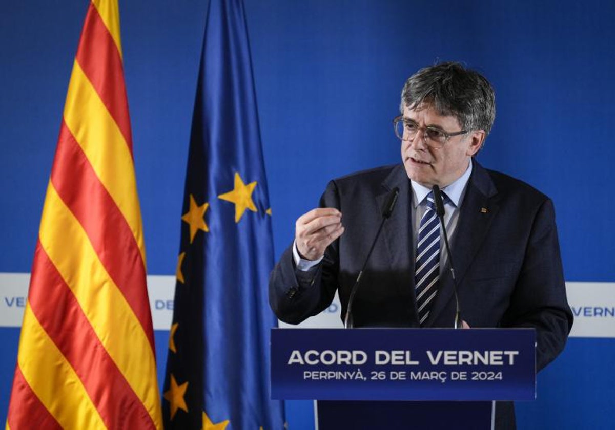 Imagen de archivo del expresidente de la Generalitat de Cataluña Carles Puigdemont