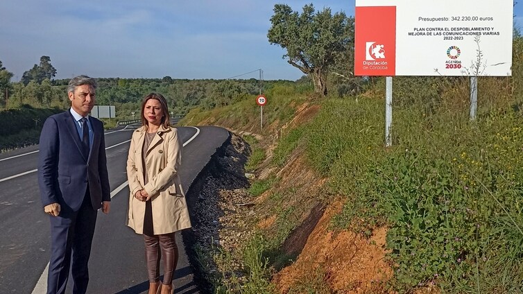 La Diputación de Córdoba invierte casi 800.000 euros en reparar dos carreteras del Alto Guadalquivir