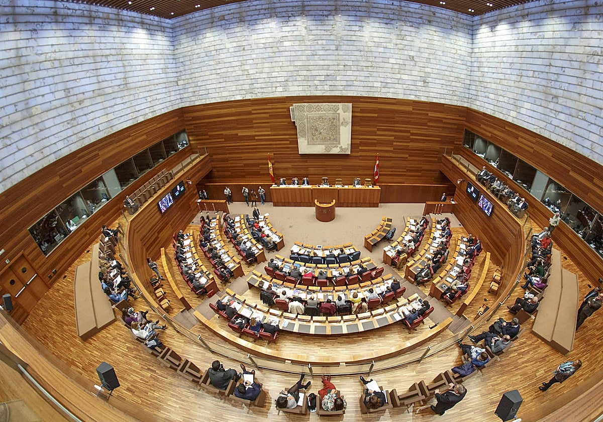 El hemiciclo de las Cortes de Castilla y León, en una imagen de archivo