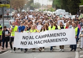 Centenares de personas se echan a la calle en Granada contra el futuro campamento de inmigrantes