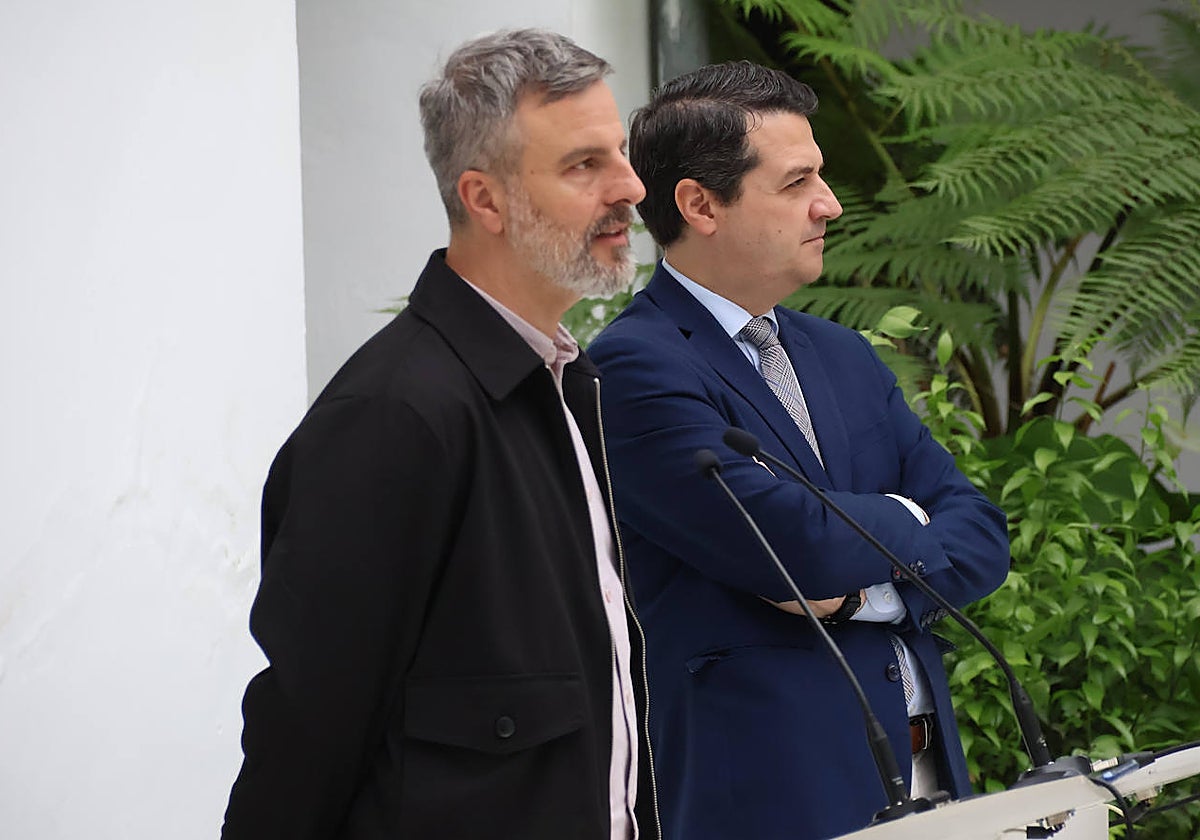 Antonio Ruz y José María Bellido, en la presentación del acuerdo