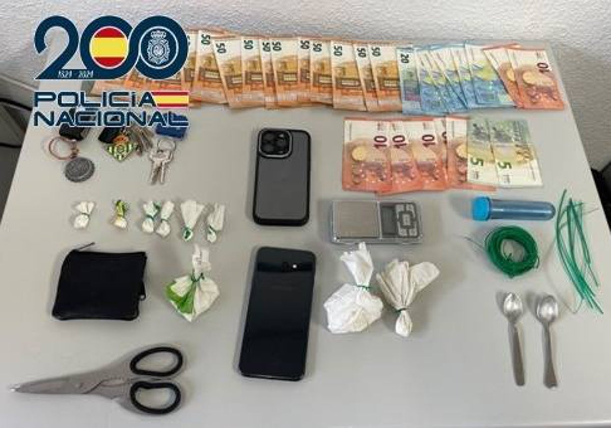 Imagen del material intervenido por la Policía Nacional