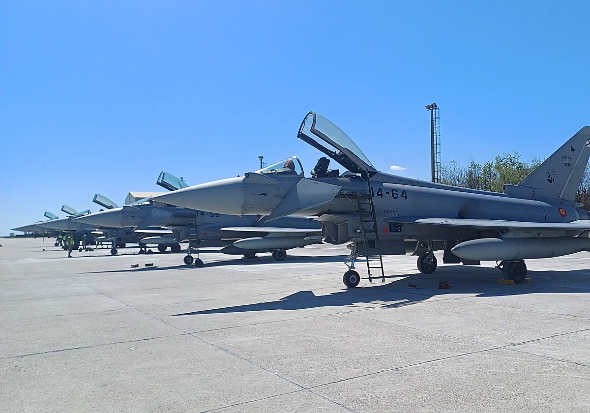 Eurofighter del Ala 14 en la base aérea Mihail Kogalniceanu (Rumanía)