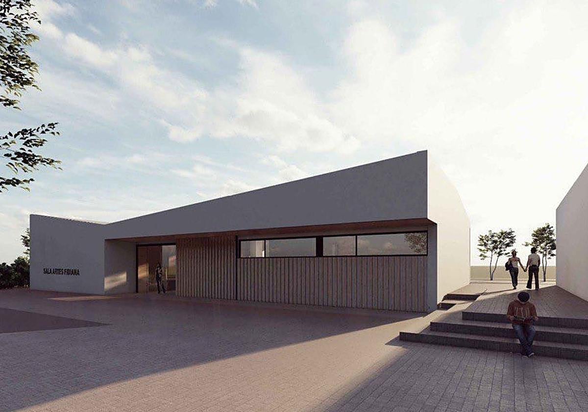 Infografía del aspecto que tendrá la Sala de las Artes del Parque Fidiana