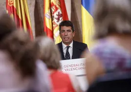 Mazón combatirá la «vocación expansionista» del independentismo catalán blindando por ley las señas de identidad valencianas