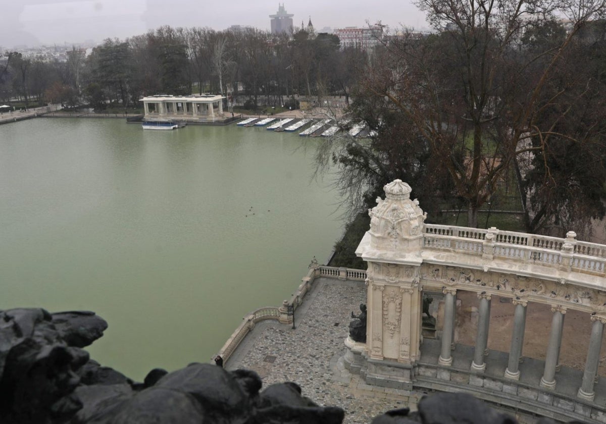 Vista aérea del parque del Retiro, uno de los lugares más visitados