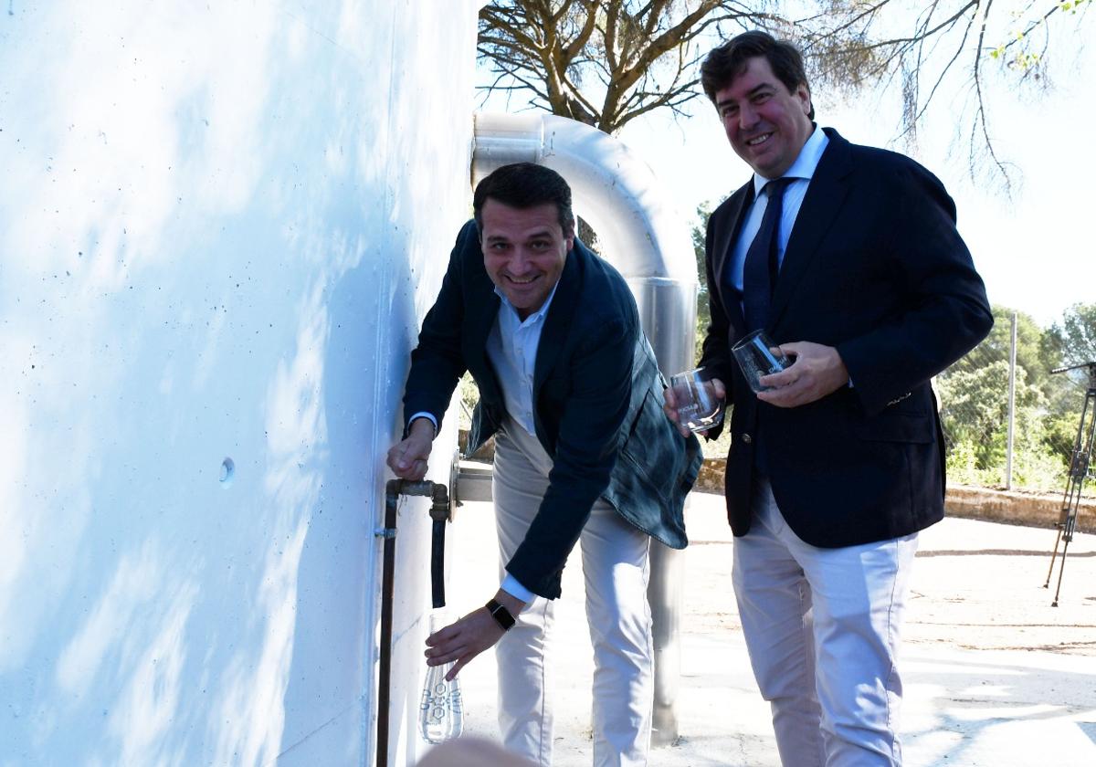 El alcalde, este miércoles durante la inauguración del nuevo depósito de Cerro Muriano