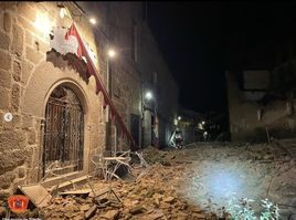 Se derrumba la fachada del antiguo colegio de los Jesuitas de Oropesa, catalogado BIC