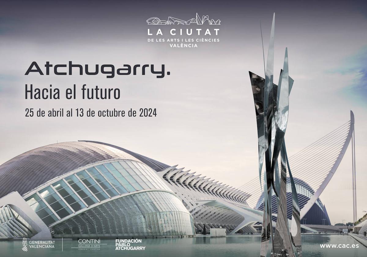 Imagen del cartel promocional de la exposición de Pablo Atchugarry