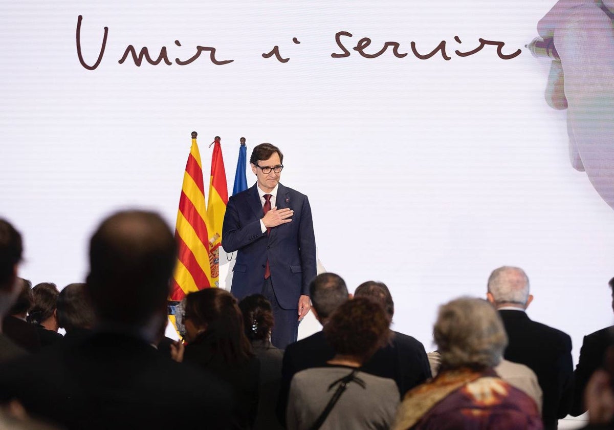 Salvador Illa, líder y candidato del PSC para las elecciones del 12M, hoy, en Barcelona