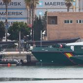 La narcolancha, en el puerto de Algeciras donde fue llevada tras ser intervenida.
