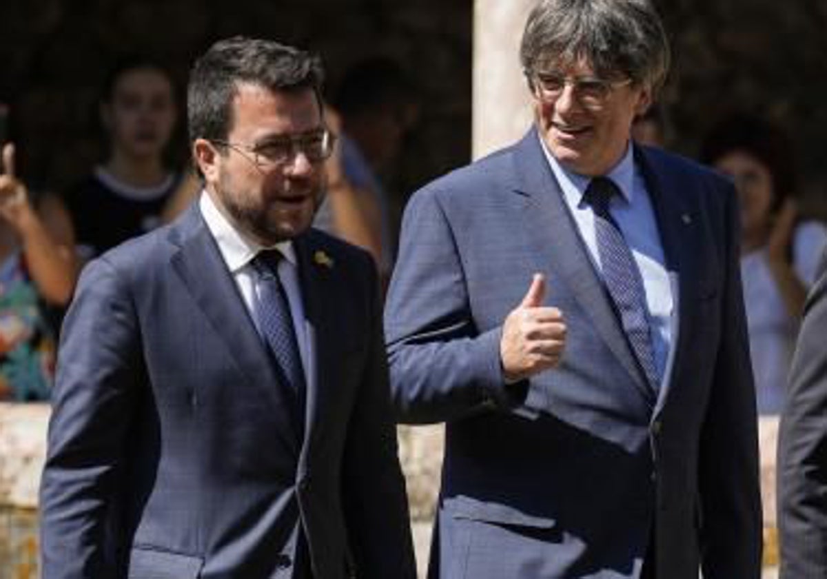 Pere Aragonès y Carles Puigdemont