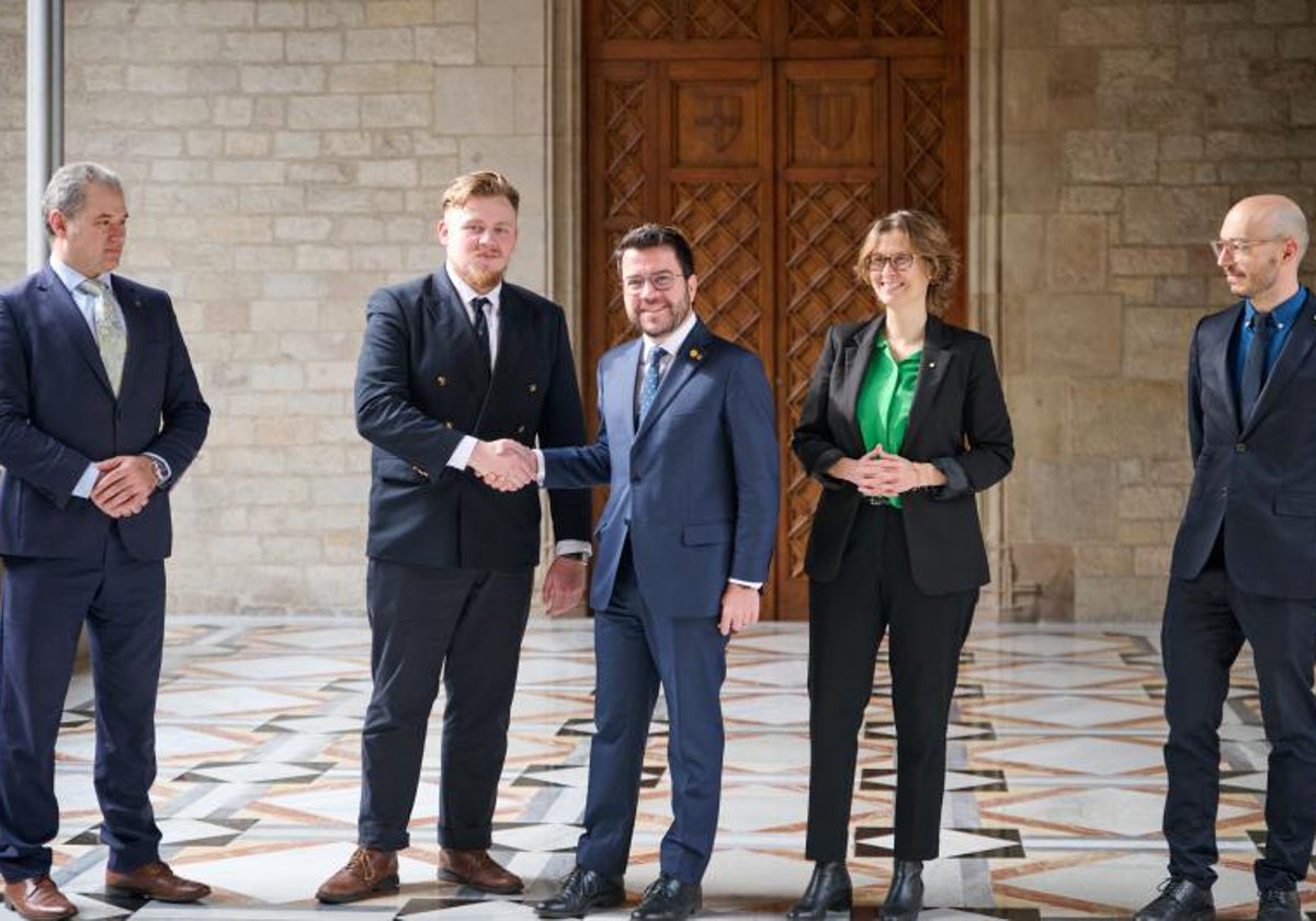 Aragonès y la consejera Serret se reúnen con el premio Sájarov 2022, Yaroslav Bozhko