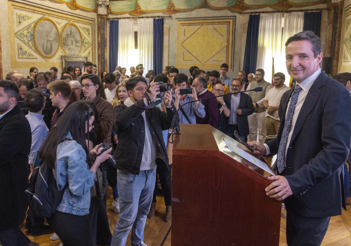 Juan Manuel Corchado, en la presentación de su candidatura a rector de la USAL