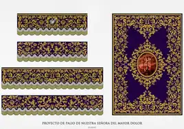 El palio del Mayor Dolor de Córdoba llevará bordados con ornamentación vegetal barroca del XVIII