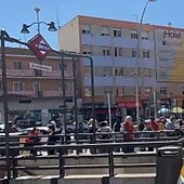 Un hombre acuchilla con unas tijeras a una mujer en una discusión en el andén del Metro de Madrid
