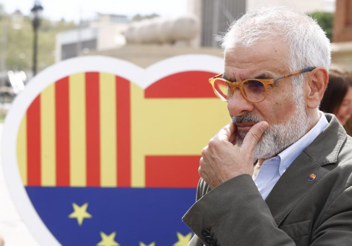 Carlos Carrizosa, líder y candidato de CS el 12 de mayo, durante la presentación de la lista de la formación liberal, a primeros del mes de abril