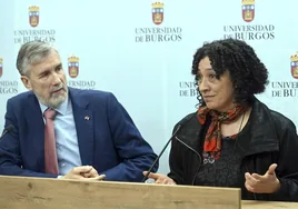 Manuel Pérez Mateos y Cristina Valdiosera, en la Universidad de Burgos