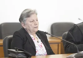 La acusada, en la última sesión de juicio en la Audiencia coruñesa