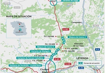 La reforma de la N-401 pone en seria duda la esperada autovía Toledo-Ciudad Real