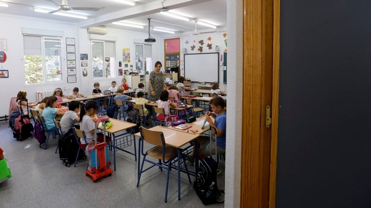 Una clase en un colegio de Córdoba