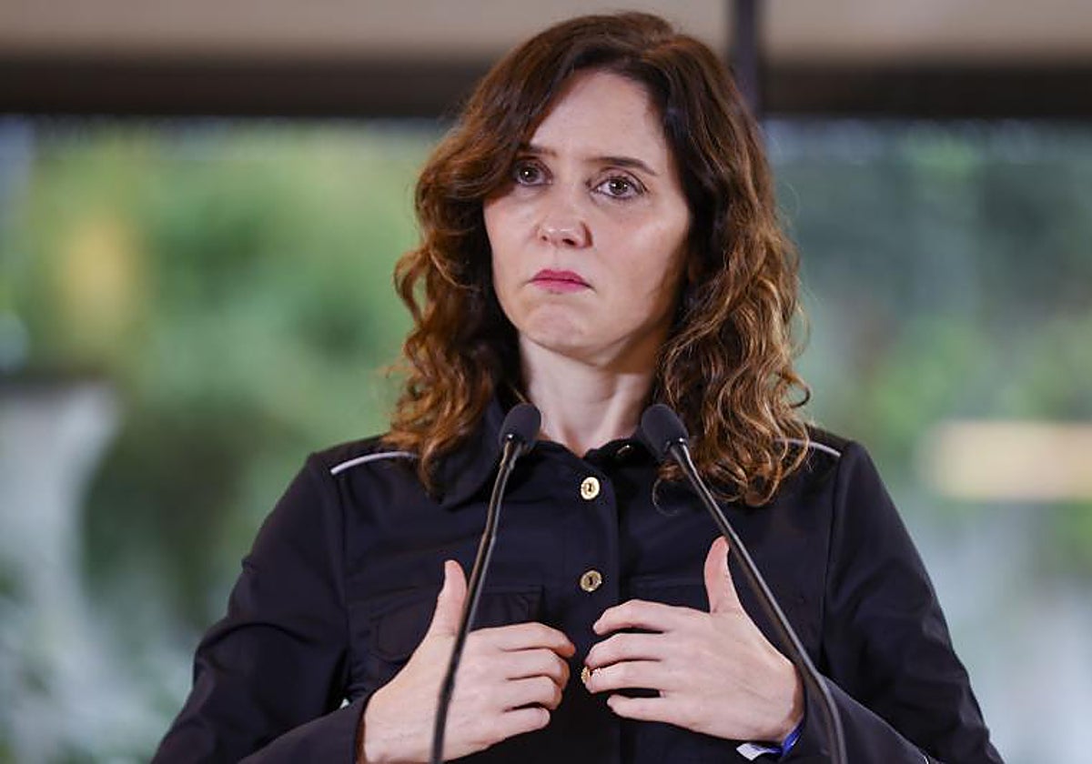 La presidenta de la Comunidad de Madrid, Isabel Díaz Ayuso