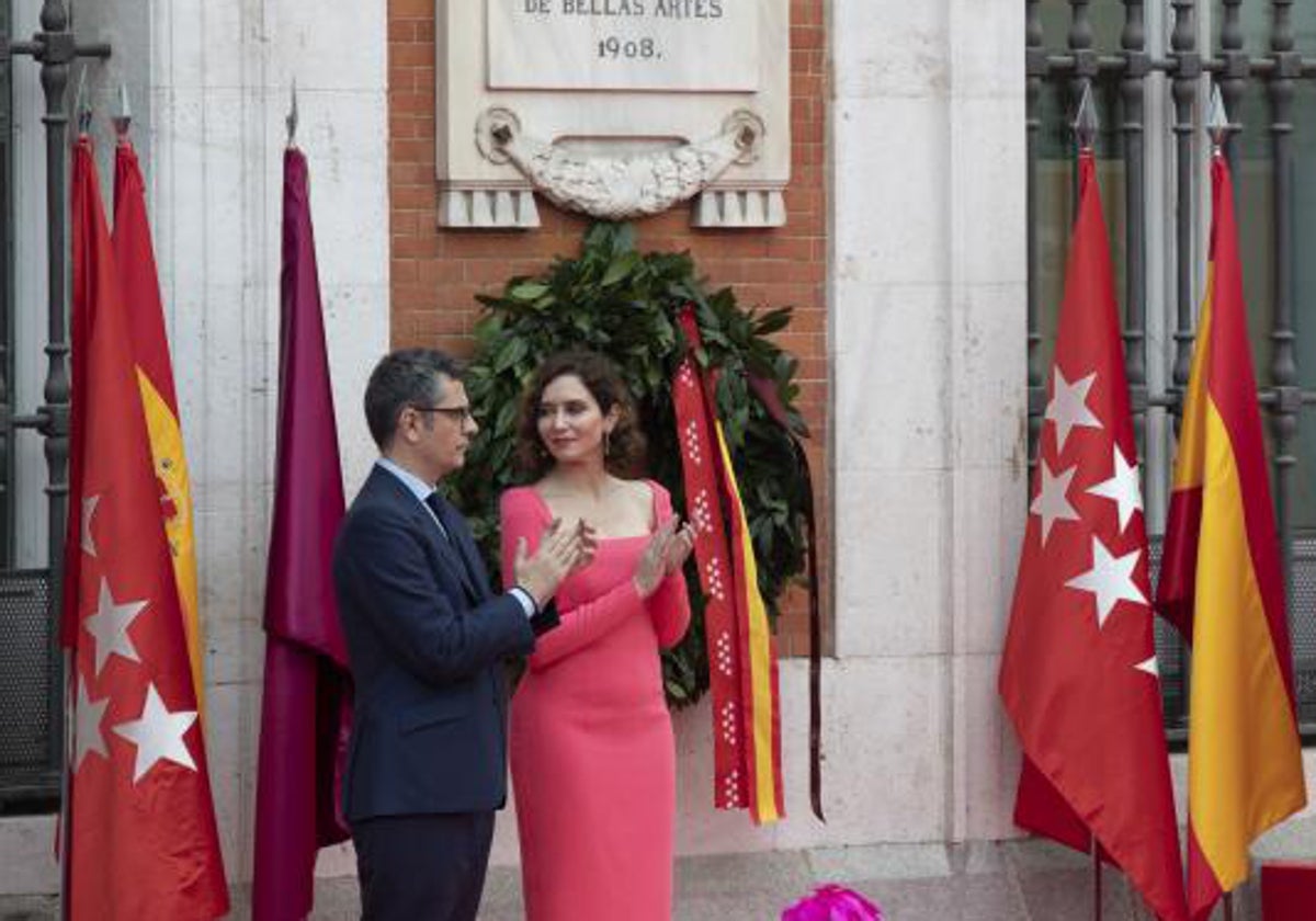 Ayuso y Bolaños en los actos del Dos de Mayo