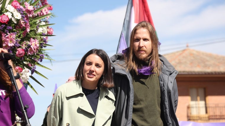 Pablo Iglesias e Irene Montero en Vilallar