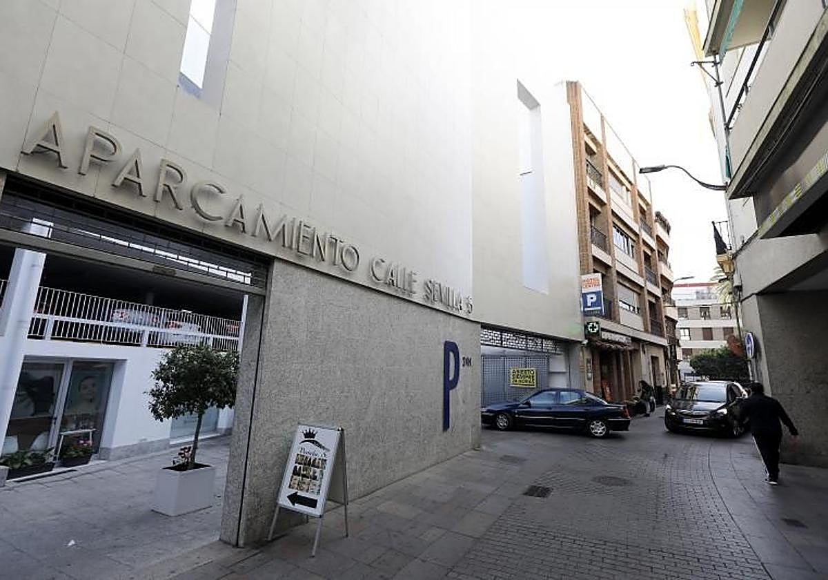 Parking de la calle Sevilla, junto a la plaza de las Tendillas