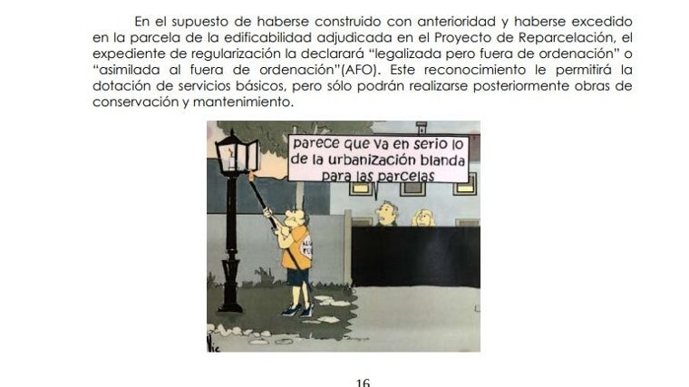 Una de las páginas de la guía, con una viñeta de VIC