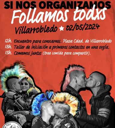 Cartel promocional de la orgía multitudinaria en el Viña Rock (Villarrobledo)