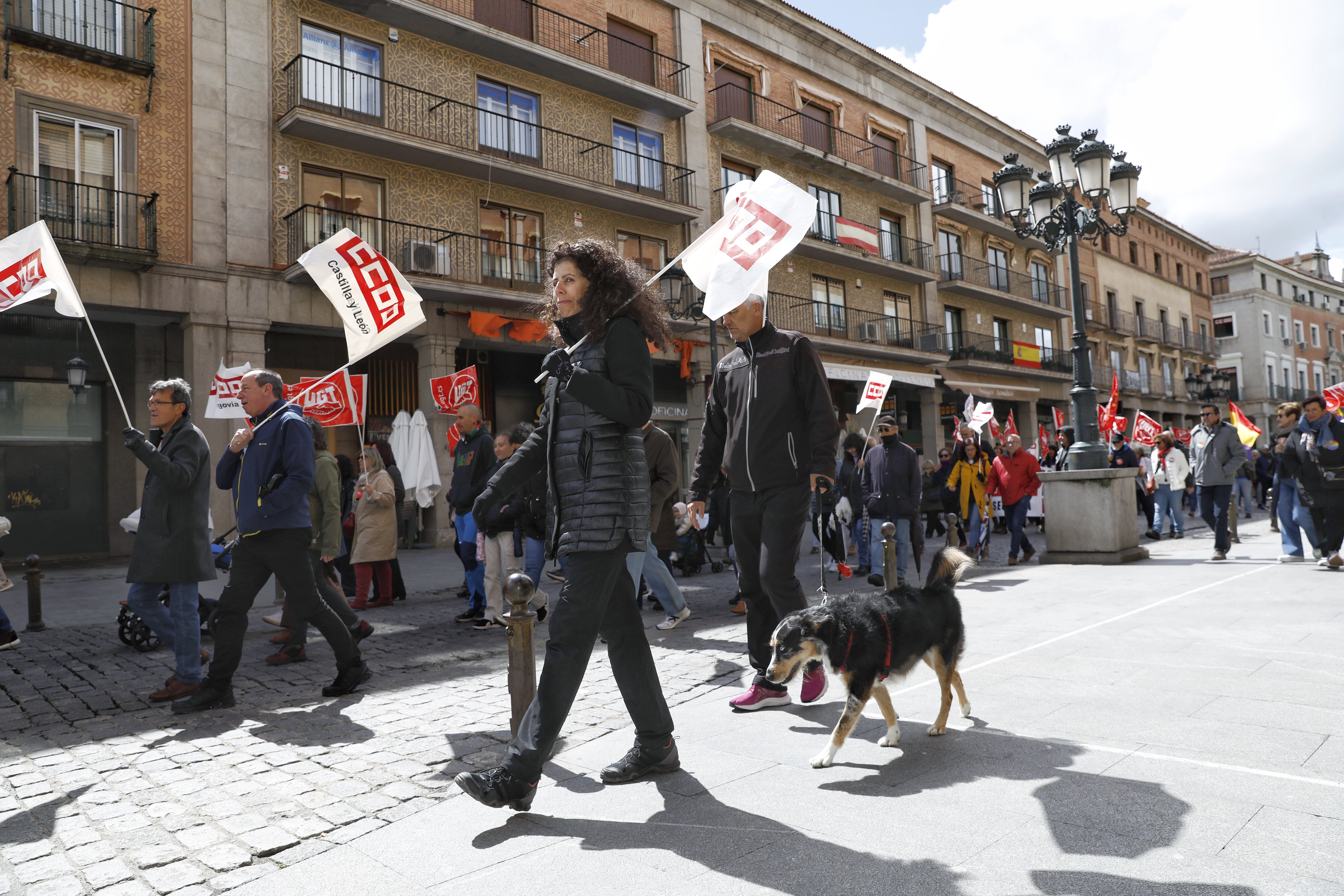 Manifestantes en Soria