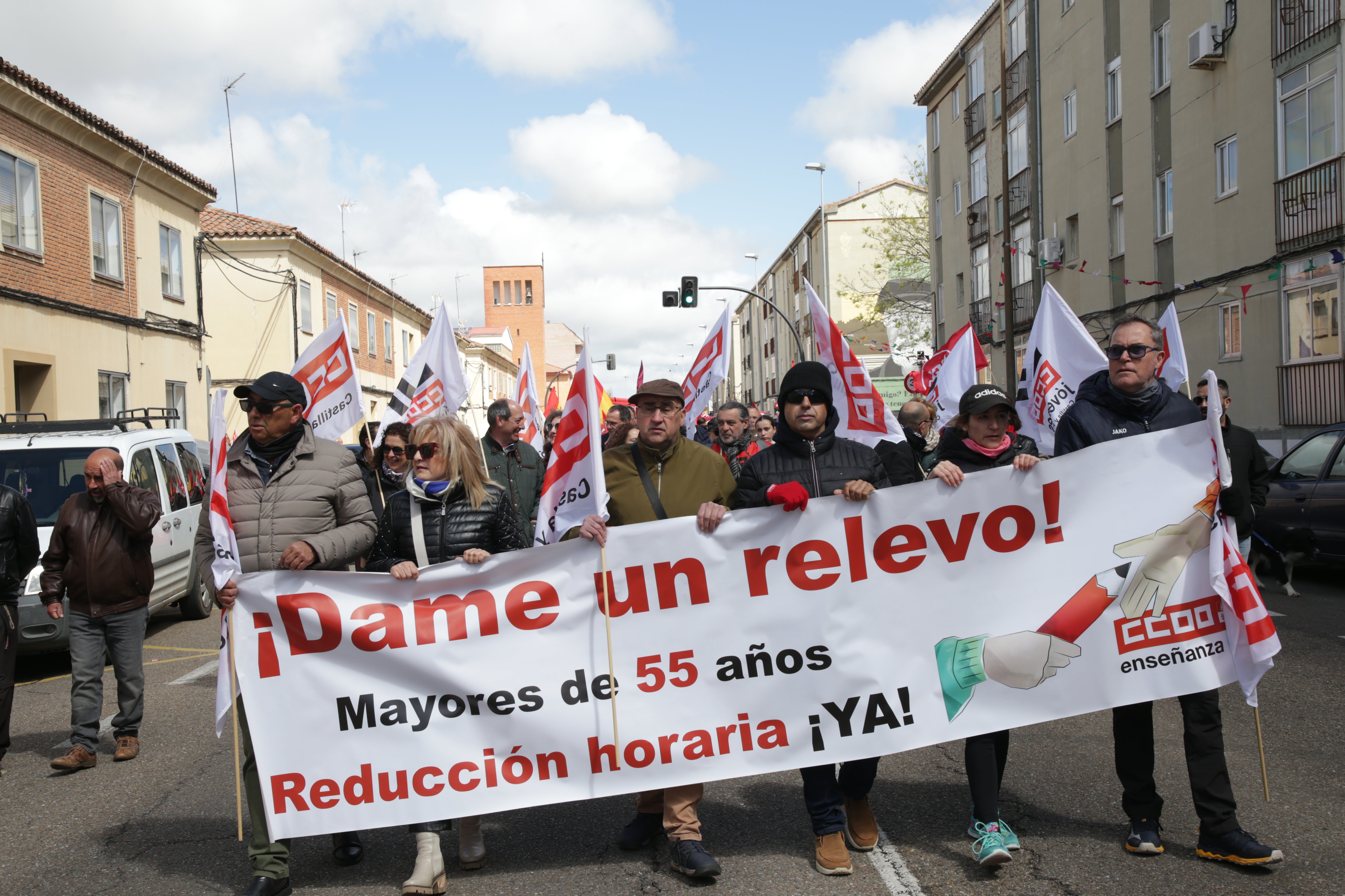 Pancarta de los manifestantes en Zamora