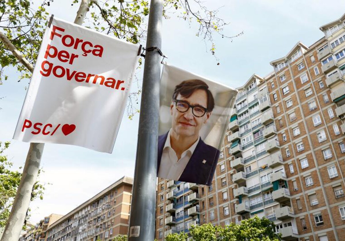 Cartel electoral en Hospitalet de Llobregat