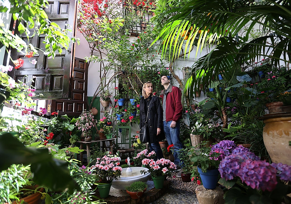 Visitantes en el patio de la calle Tafures