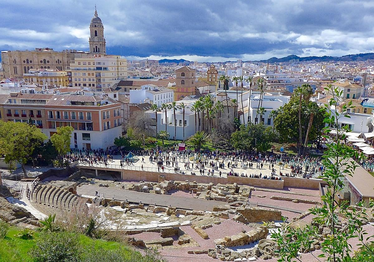 Vista del Teatro Romano de Málaga