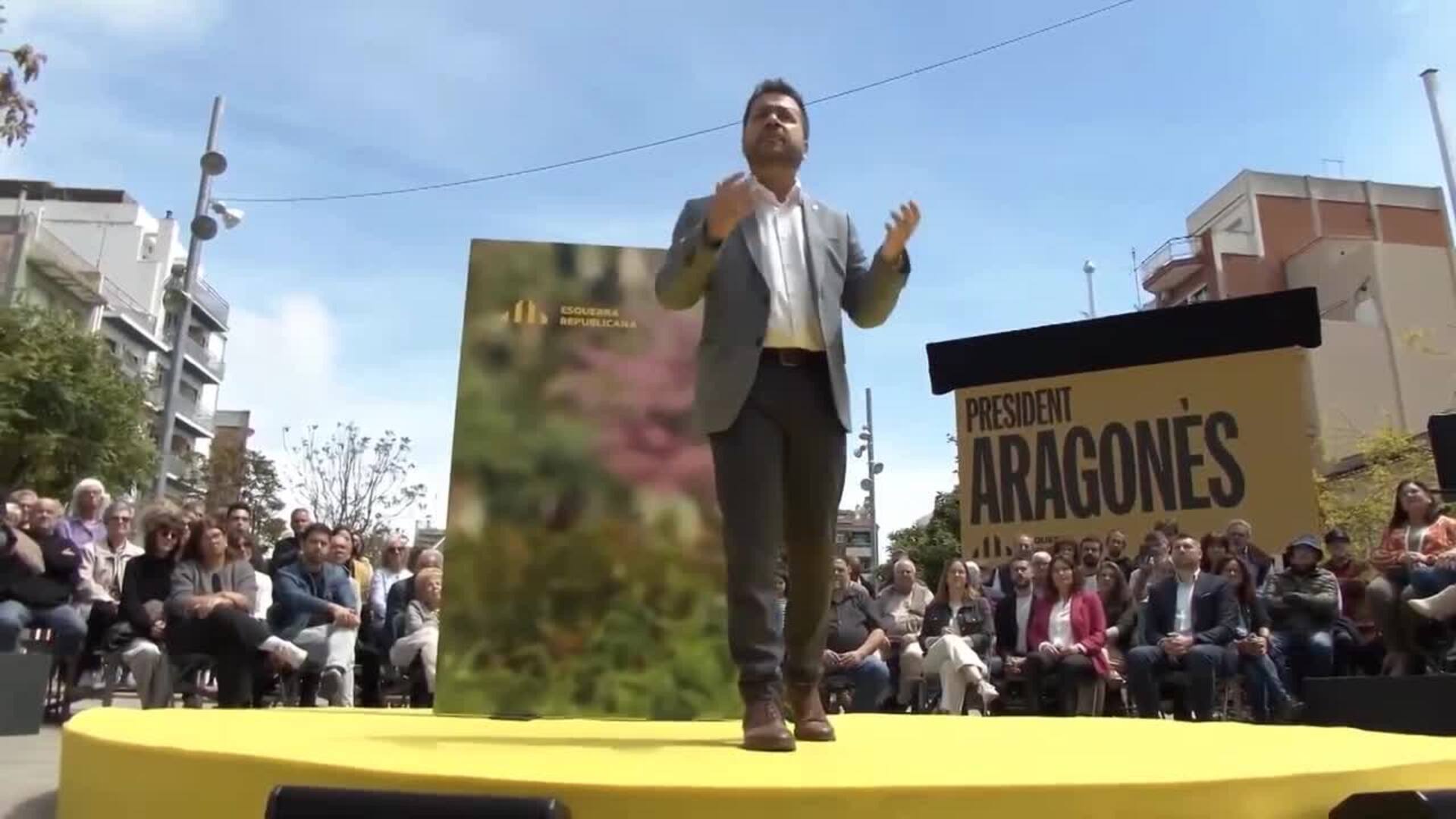 Aragonès augura &quot;10 años de decadencia&quot; si ERC deja de gobernar en Catalunya