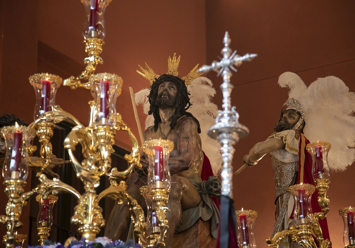 El Señor de la Coronación de Espinas, el Lunes Santo pasado en su templo