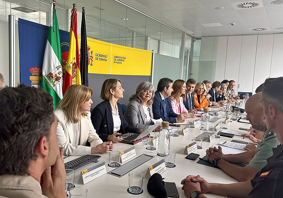 Imagen de la reunión en Huelva para los preparativos del dispositivo 'Rocío Seguro' 2024