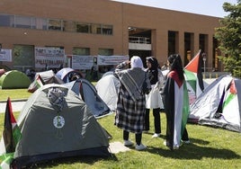 Dos centenares de estudiantes acampan en la Complutense y se suman a la ola de protestas propalestina