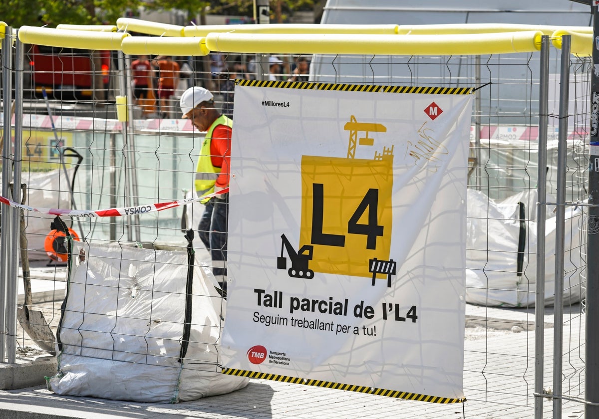 Ejecución de obras durante el mes de abril 2024 en la estación Maragall