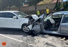 Cinco trabajadoras del IES de Fuensalida, heridas por un choque frontal de dos turismos en Novés