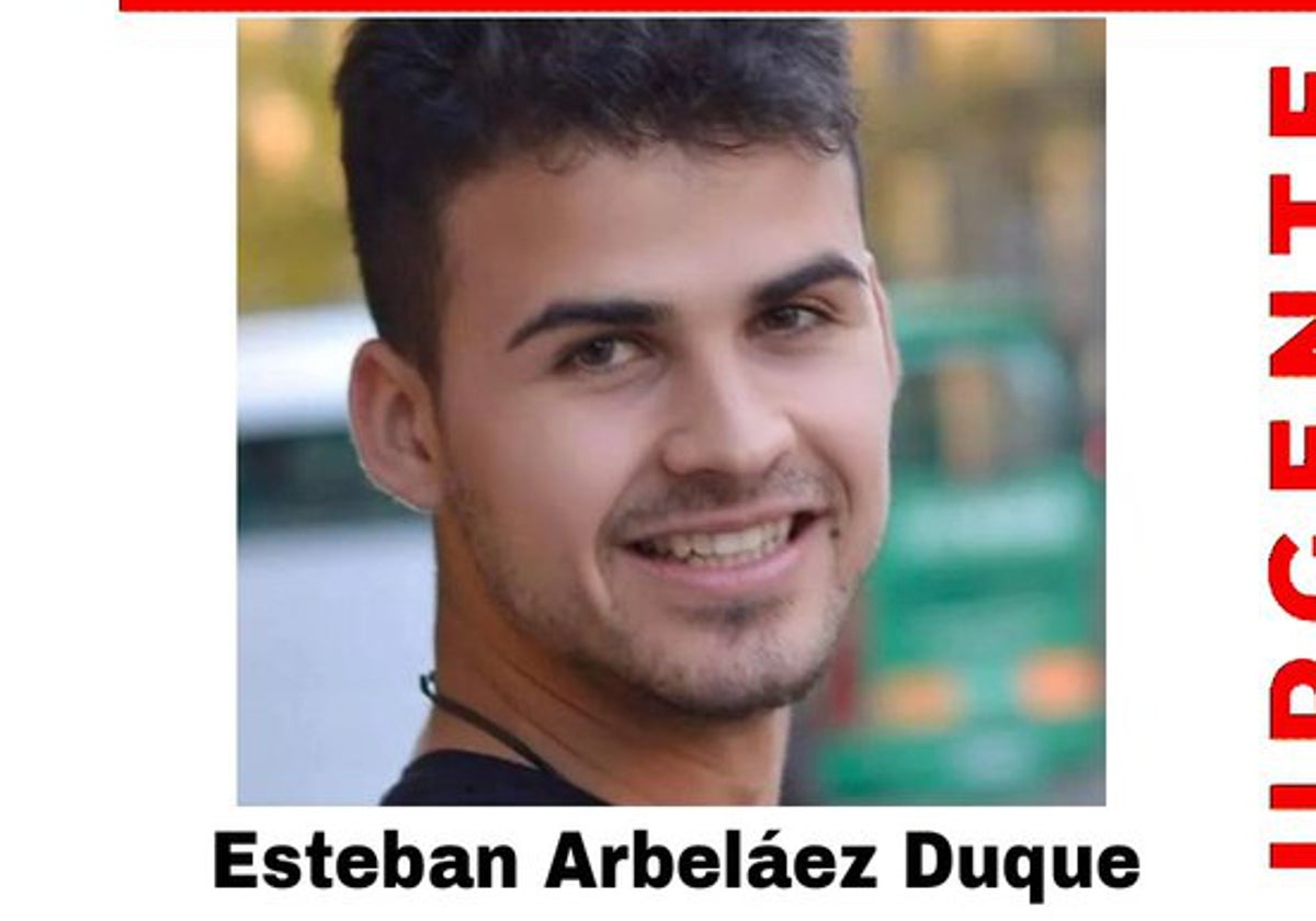 Imagen del joven desaparecido en Arganda
