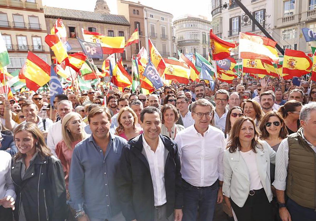 Feijóo en Málaga aquella jornada