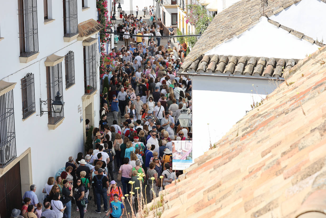 Las imponentes colas del último sábado de los Patios de Córdoba, en imágnes