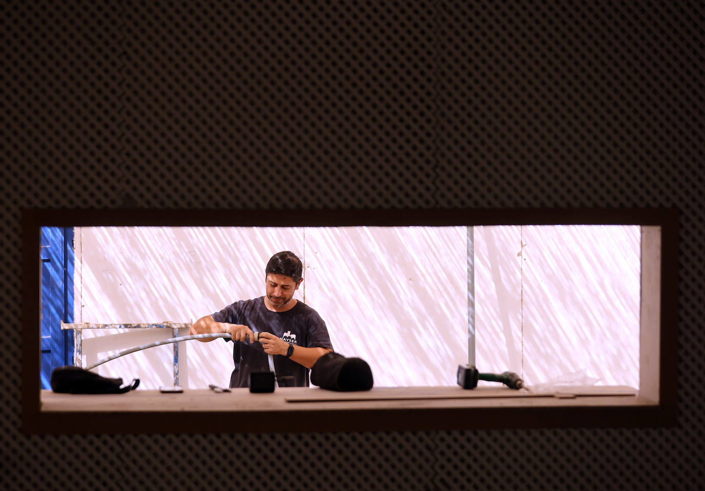 El montaje de las casetas y atracciones de la Feria de Córdoba, en imágenes